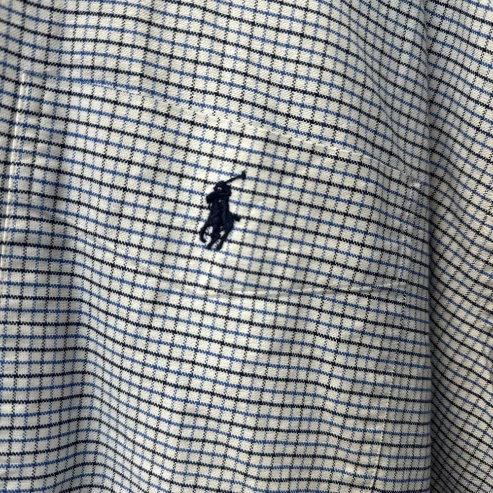 Ralph Lauren blue and white checkered shirt